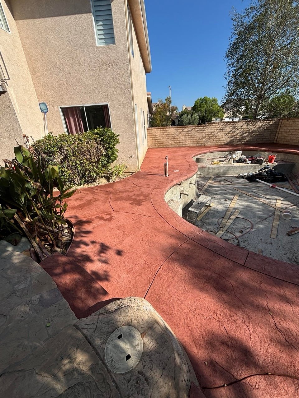 concrete pool deck