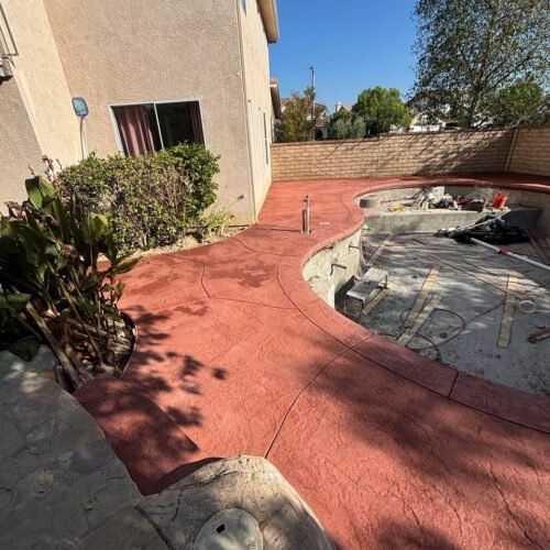 concrete pool deck